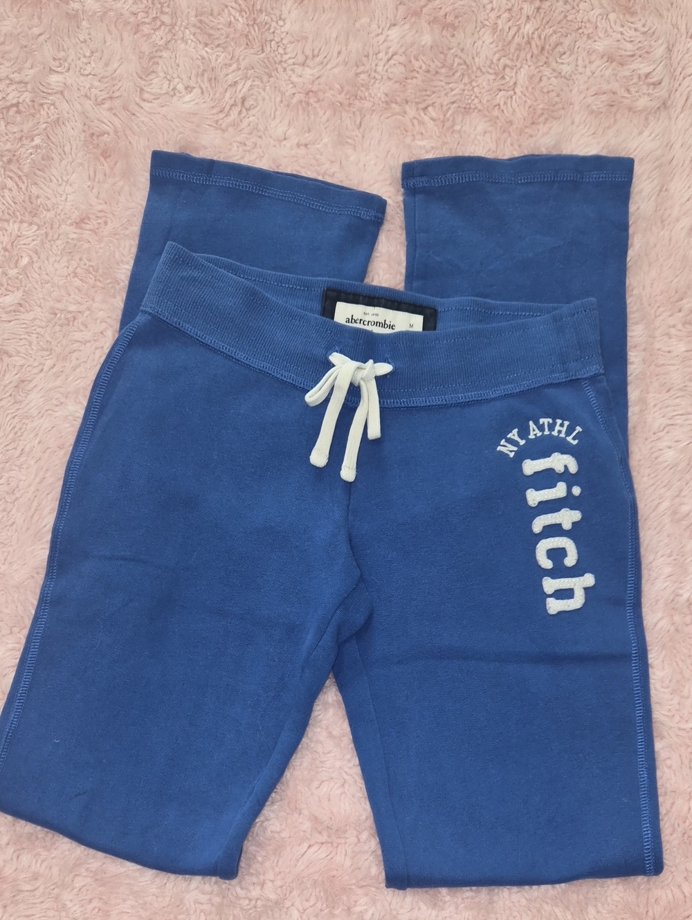 Abercrombie & Fitch Kids Blue Sweat Joggers with White Drawstring